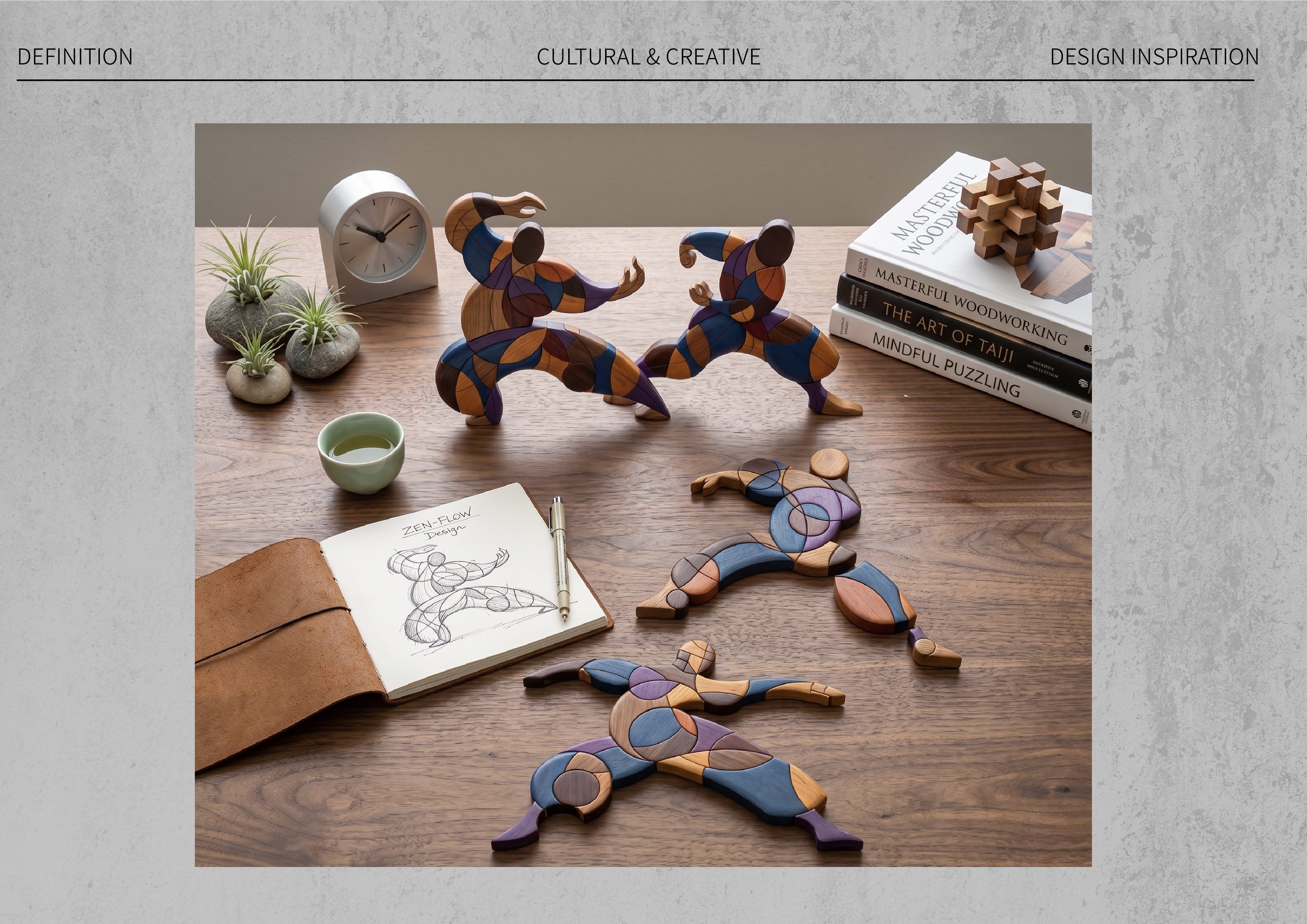 木质武术摆件系列 - 展示图 1